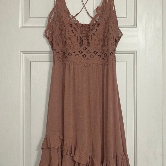 Free People One Adella Slip Dress In Rose, Size Small. - Picture 2 of 5